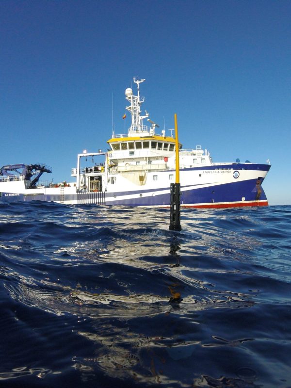 Vista perfilador y RV Ángeles Alvariño